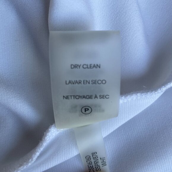 Calvin Klein Women's Pleat Neck Sleeveless Top White, Size 2 - Picture 8 of 8